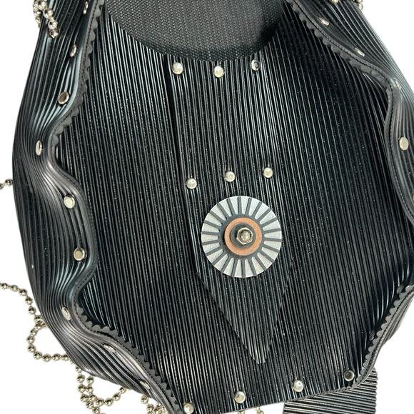 Gloria Gerber Embossed Stainless Steel Rubber Handbag Purse Handmade Boutique - Picture 9 of 15